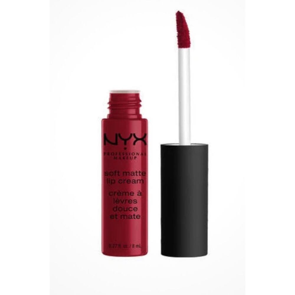 NYX Soft Matte Lip Cream Liquid Lipstick SMLC10 MONTE CARLO Cranberry Red